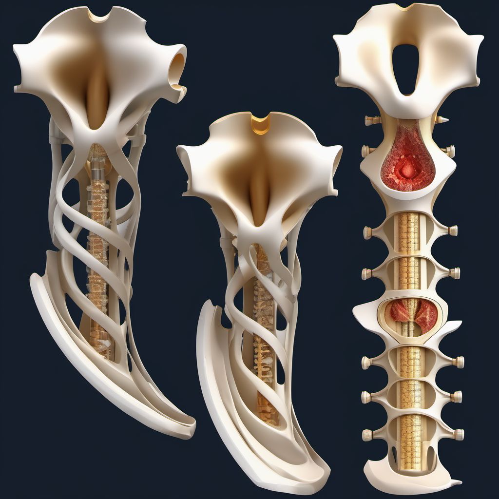 4-part fracture of surgical neck of left humerus digital illustration