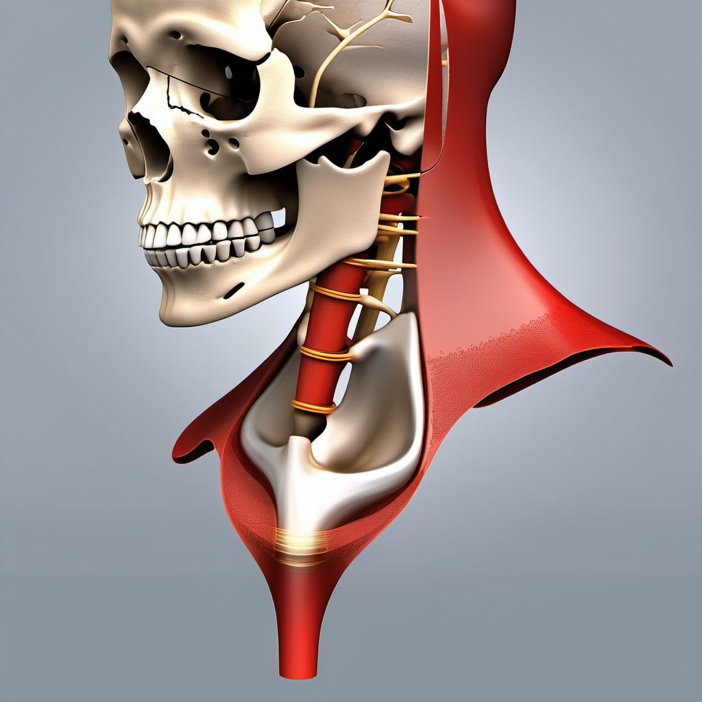 4-part fracture of surgical neck of unspecified humerus digital illustration