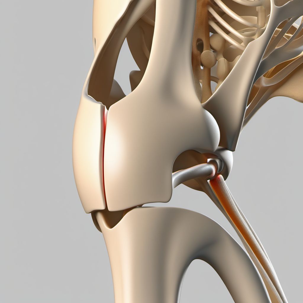 Nondisplaced fracture of greater tuberosity of unspecified humerus digital illustration