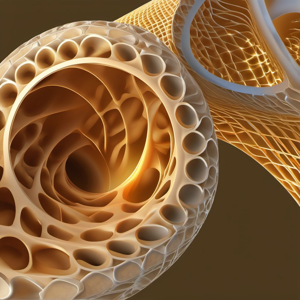 Torus fracture of upper end of humerus digital illustration