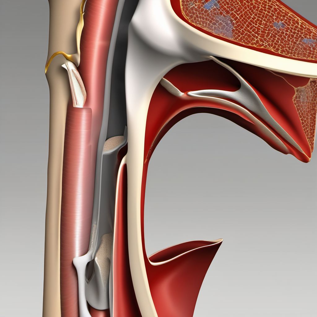 Other nondisplaced fracture of upper end of right humerus digital illustration