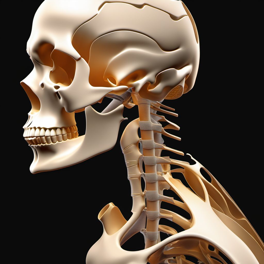 Other nondisplaced fracture of upper end of left humerus digital illustration