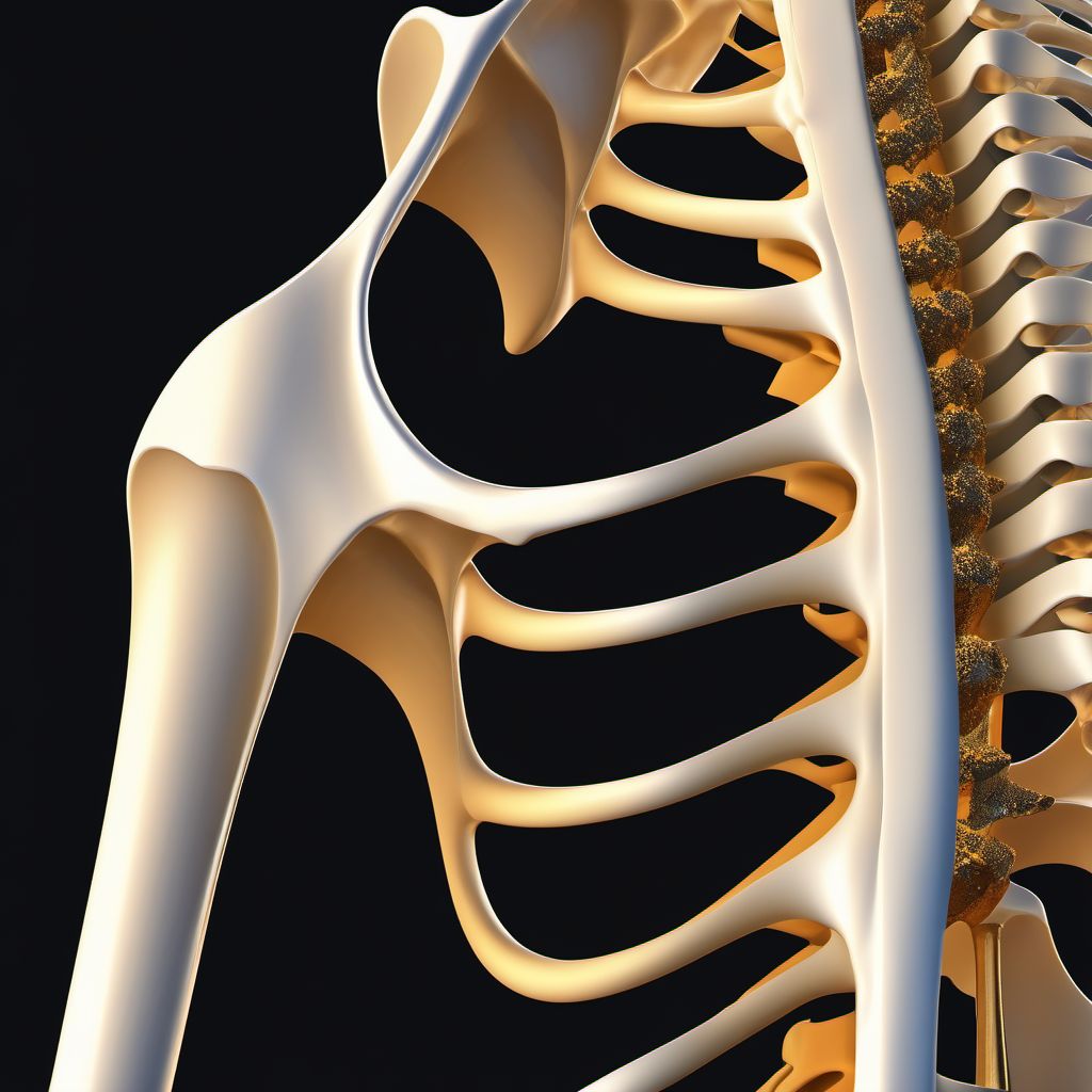 Other nondisplaced fracture of upper end of unspecified humerus digital illustration