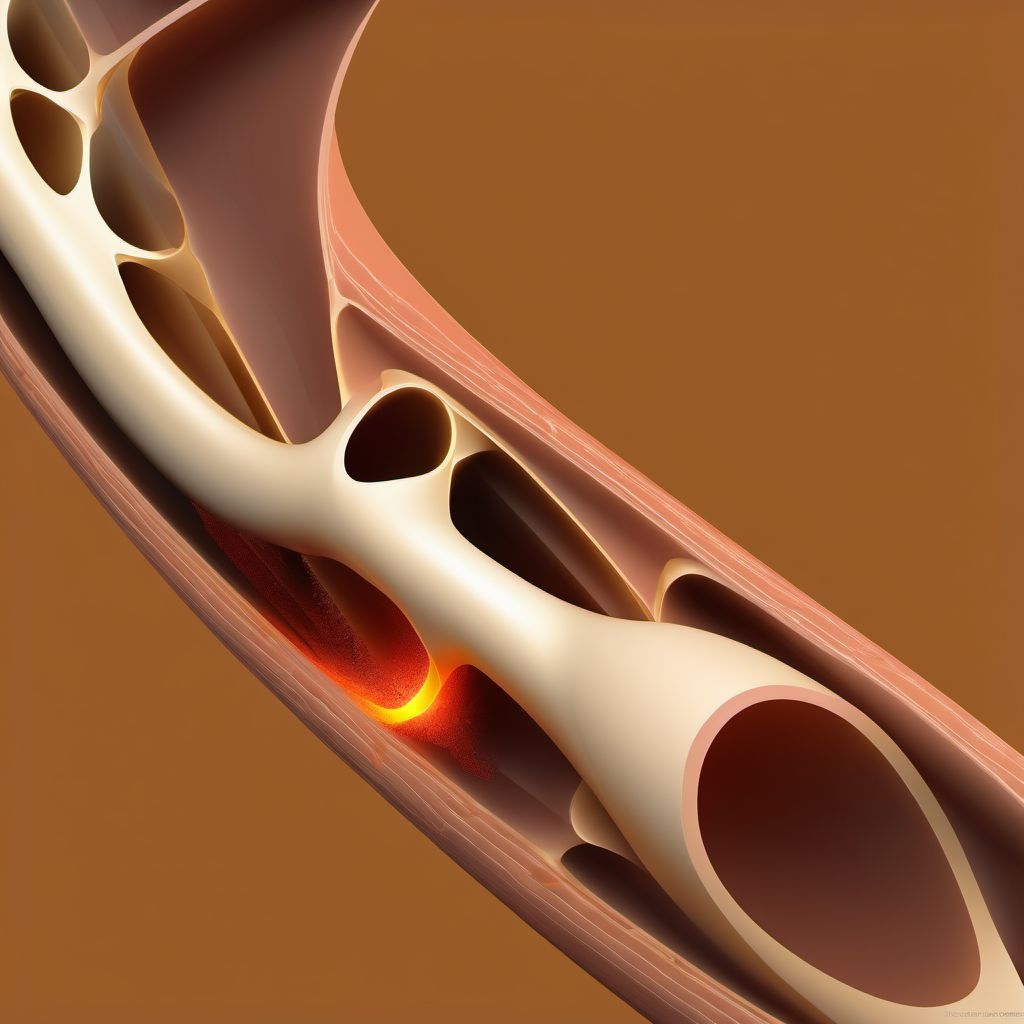 Fracture of shaft of humerus digital illustration