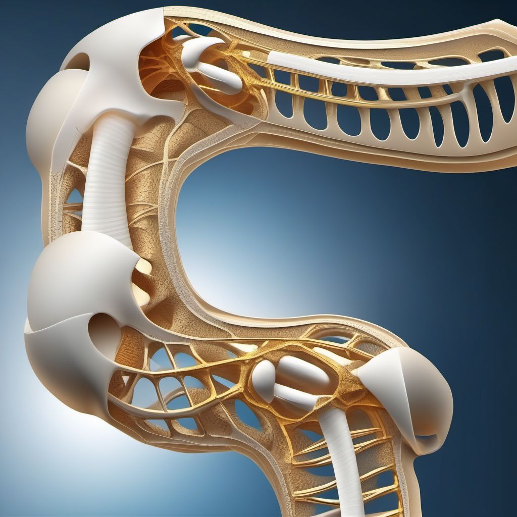 Unspecified fracture of shaft of humerus, right arm digital illustration