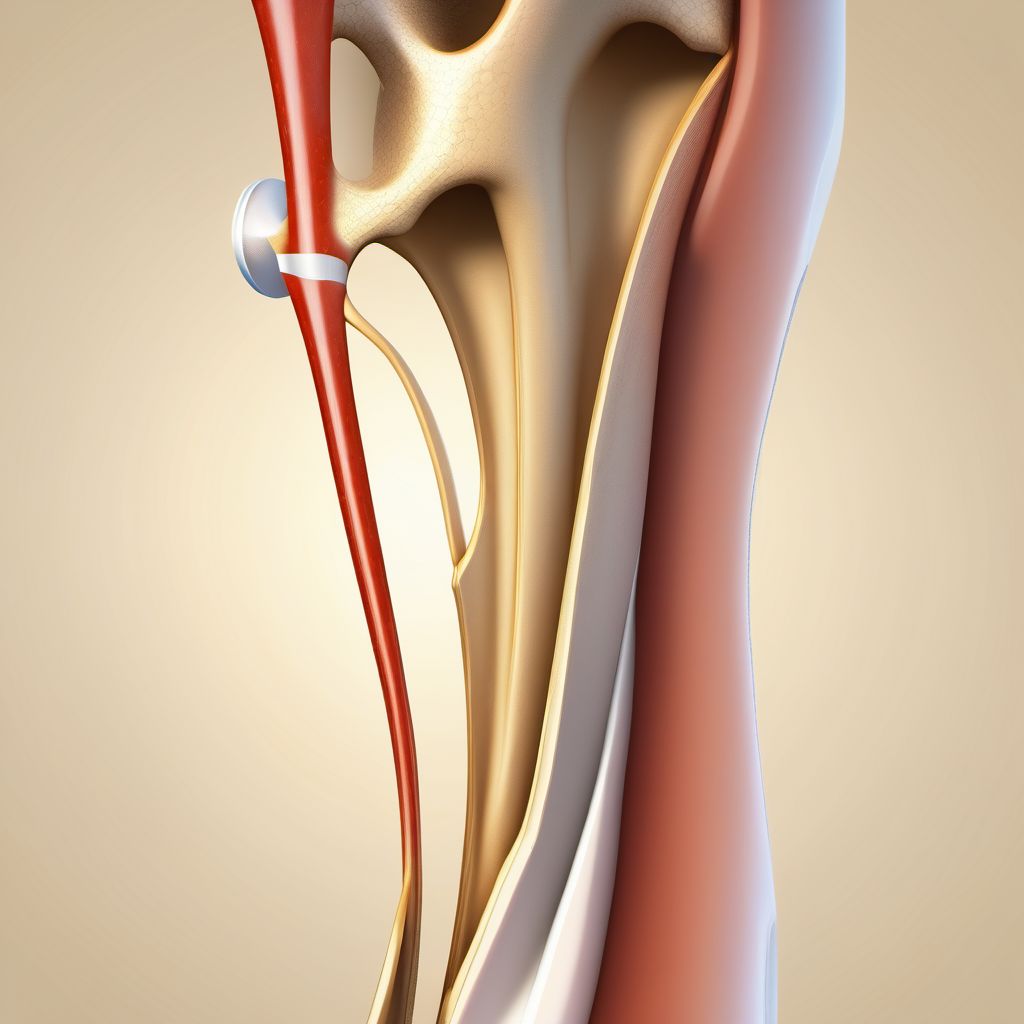 Unspecified fracture of shaft of humerus, left arm digital illustration