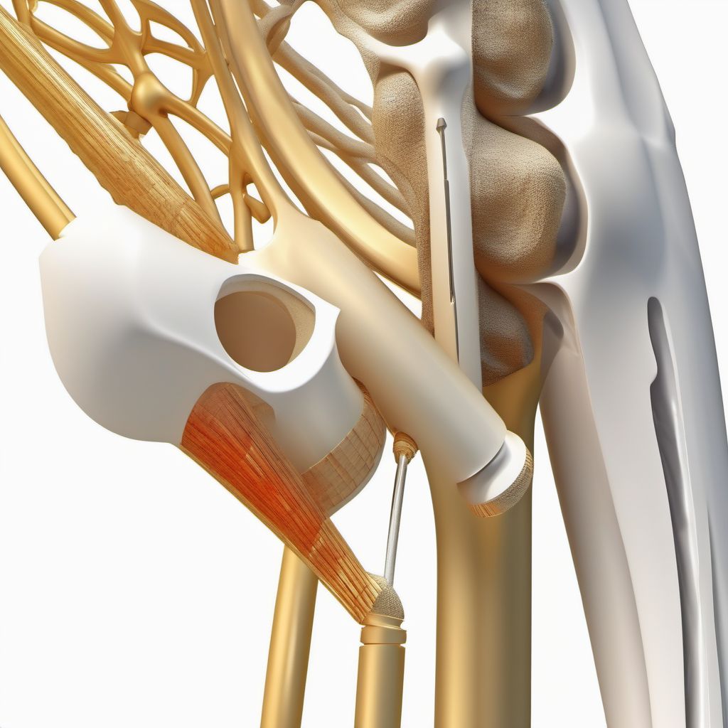 Unspecified fracture of shaft of humerus, unspecified arm digital illustration