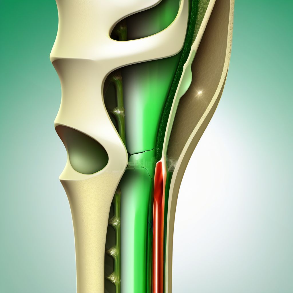 Greenstick fracture of shaft of humerus digital illustration