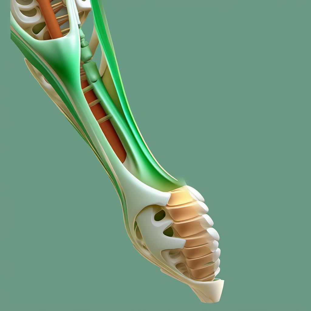 Greenstick fracture of shaft of humerus, left arm digital illustration