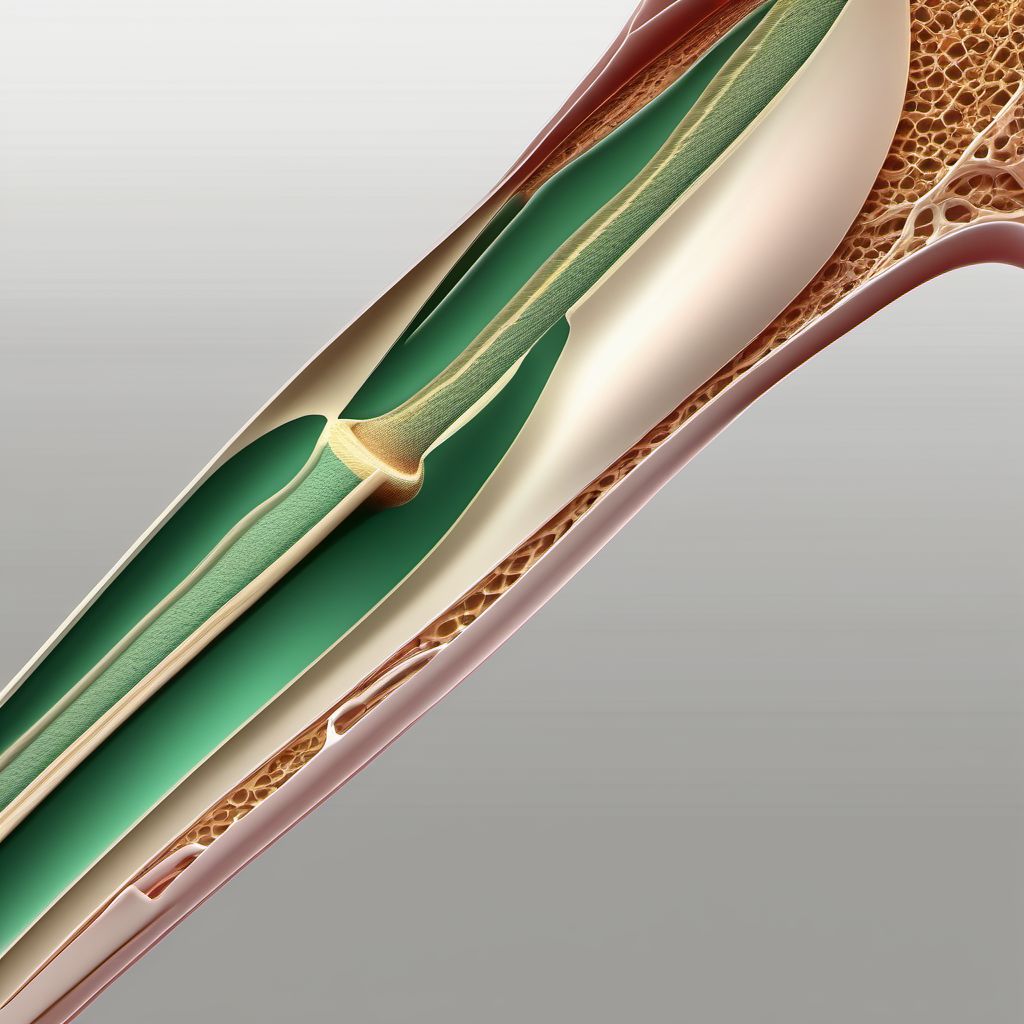 Greenstick fracture of shaft of humerus, unspecified arm digital illustration