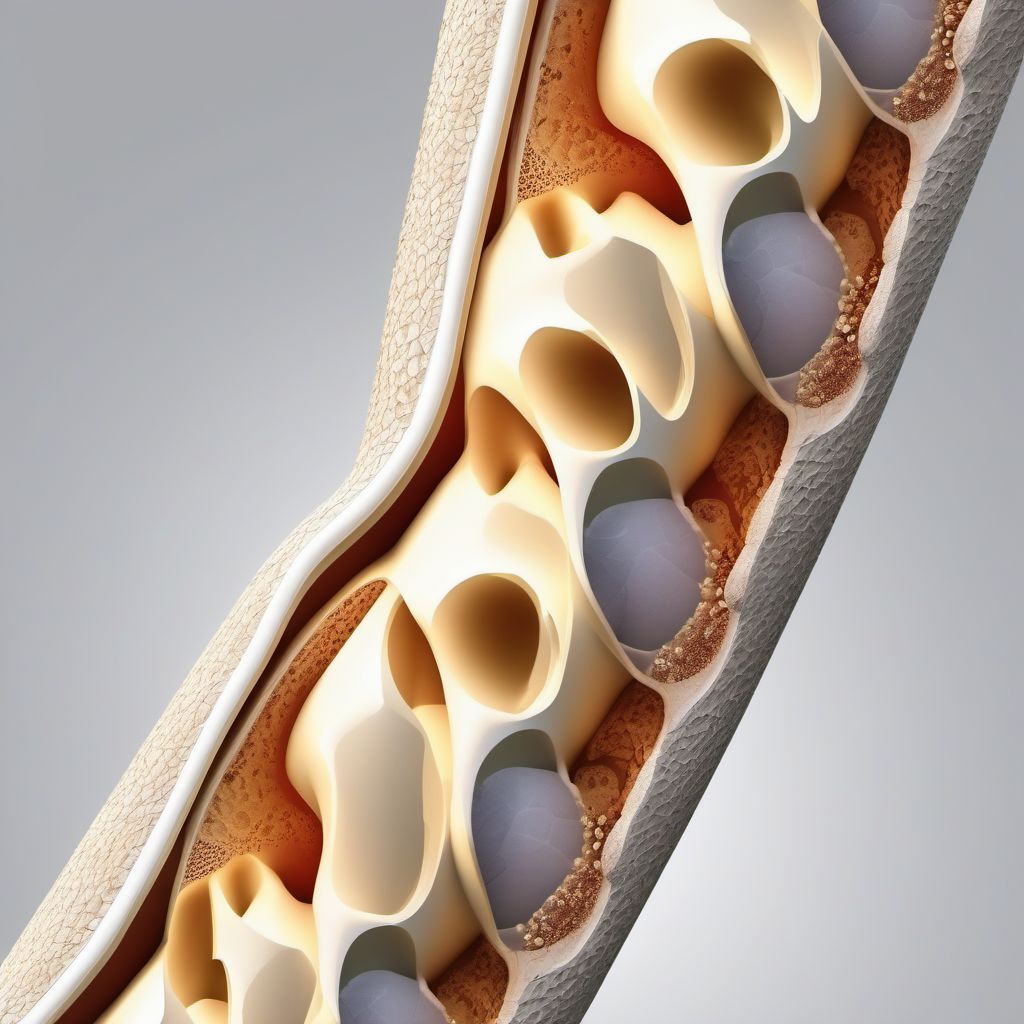 Transverse fracture of shaft of humerus digital illustration