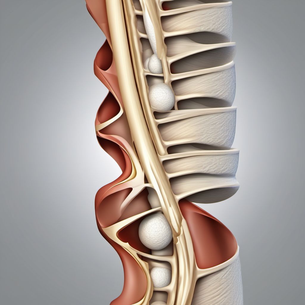 Displaced transverse fracture of shaft of humerus, right arm digital illustration