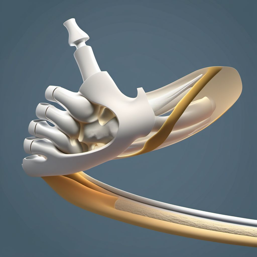 Displaced oblique fracture of shaft of humerus, unspecified arm digital illustration