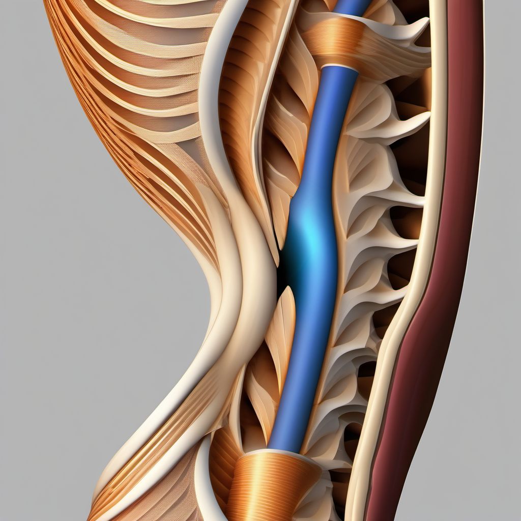 Displaced spiral fracture of shaft of humerus, right arm digital illustration