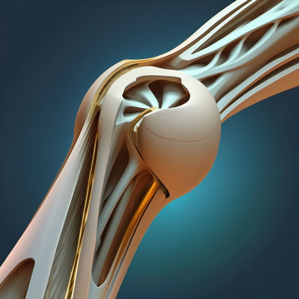 Displaced comminuted fracture of shaft of humerus, unspecified arm digital illustration