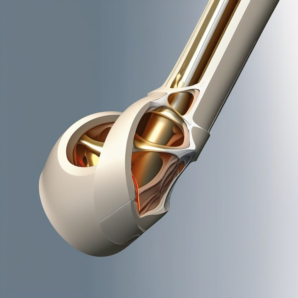 Nondisplaced comminuted fracture of shaft of humerus, unspecified arm digital illustration