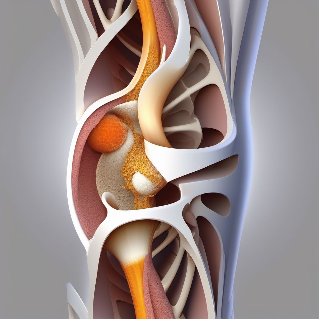 Segmental fracture of shaft of humerus digital illustration