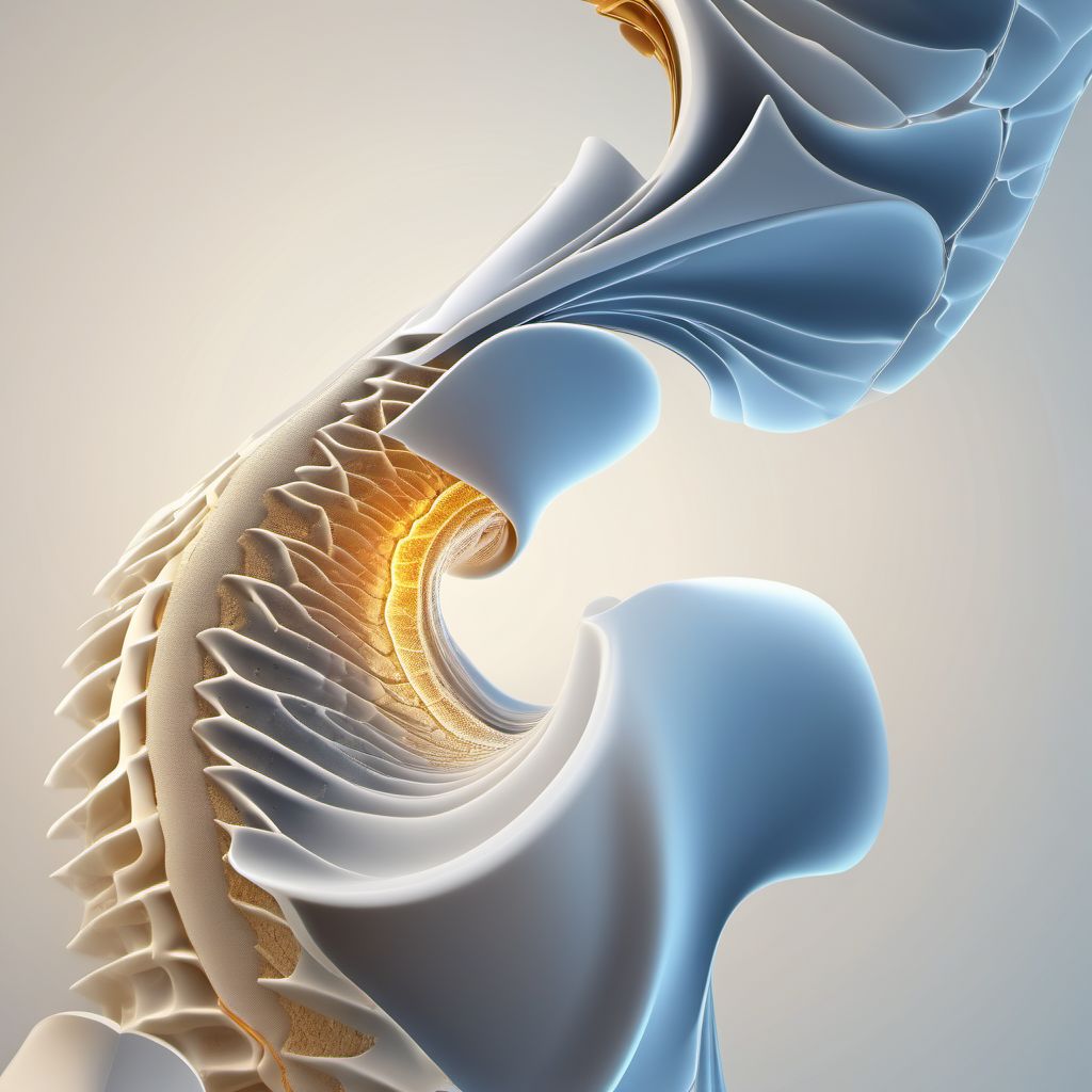 Unspecified fracture of lower end of humerus digital illustration