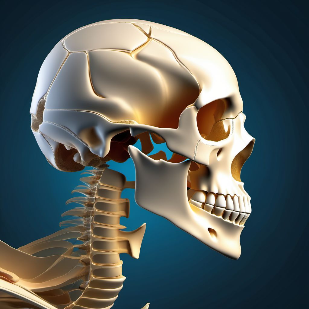 Displaced comminuted supracondylar fracture without intercondylar fracture of left humerus digital illustration