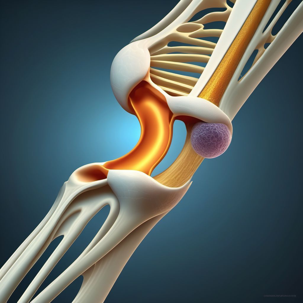 Fracture (avulsion) of lateral epicondyle of humerus digital illustration