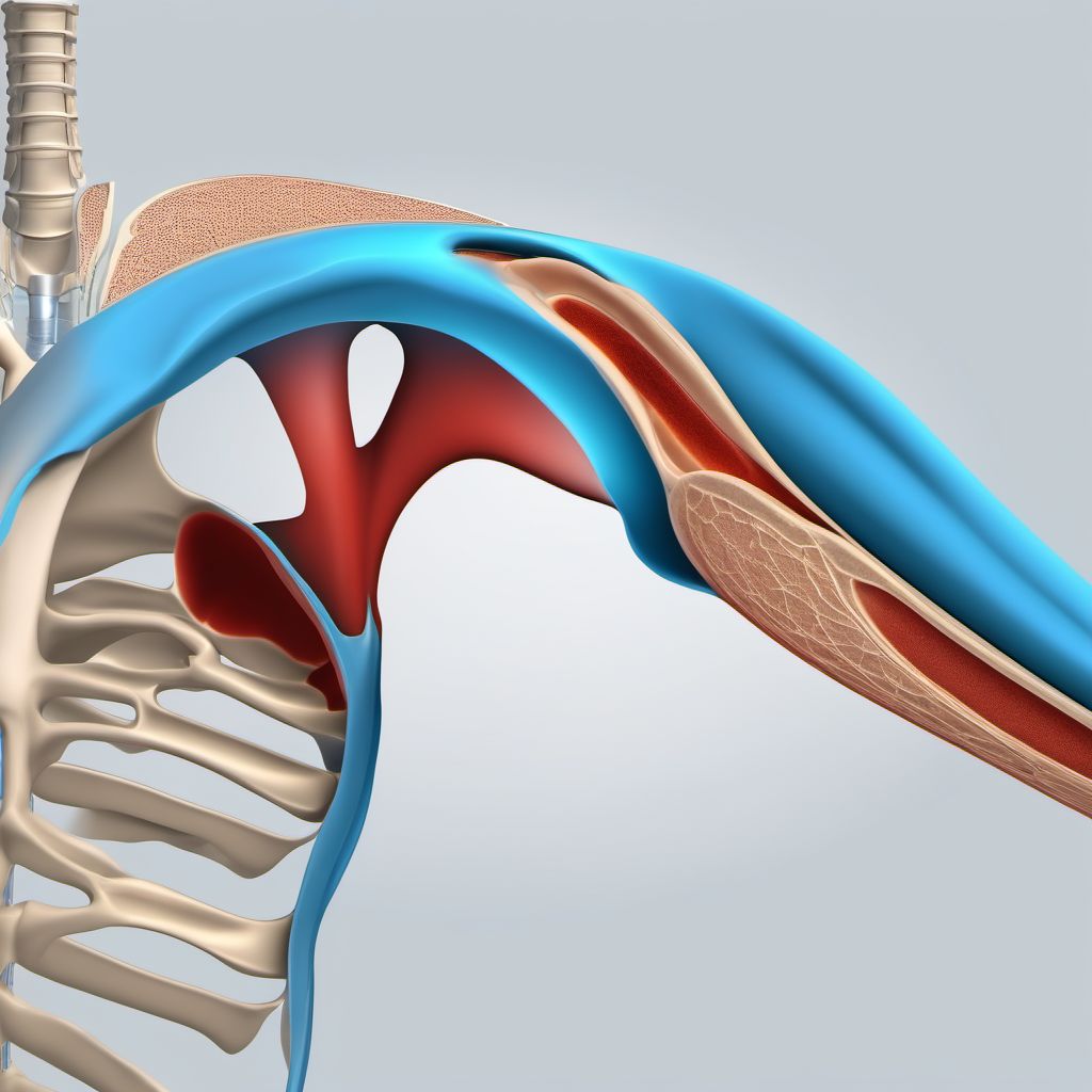 Displaced fracture (avulsion) of lateral epicondyle of unspecified humerus digital illustration