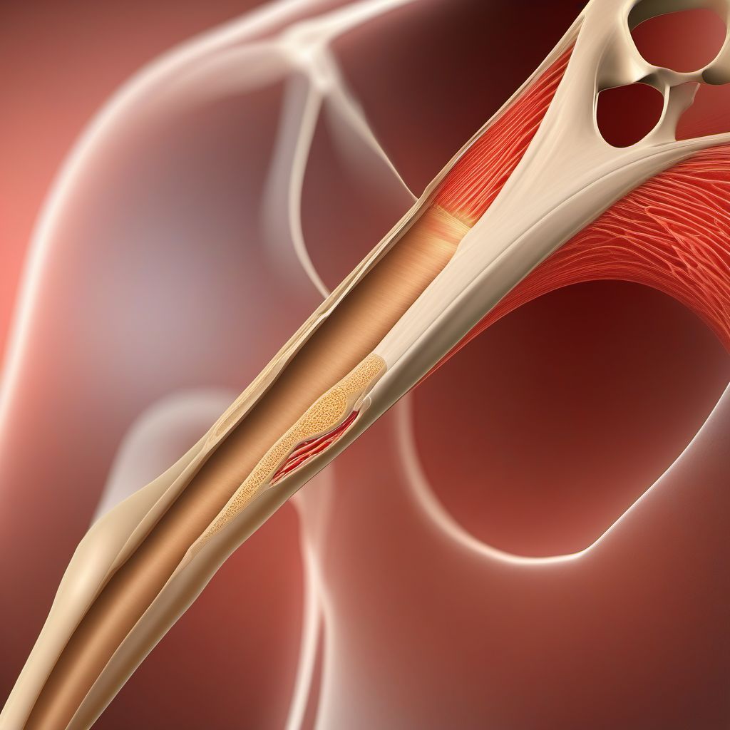 Displaced fracture (avulsion) of medial epicondyle of unspecified humerus digital illustration