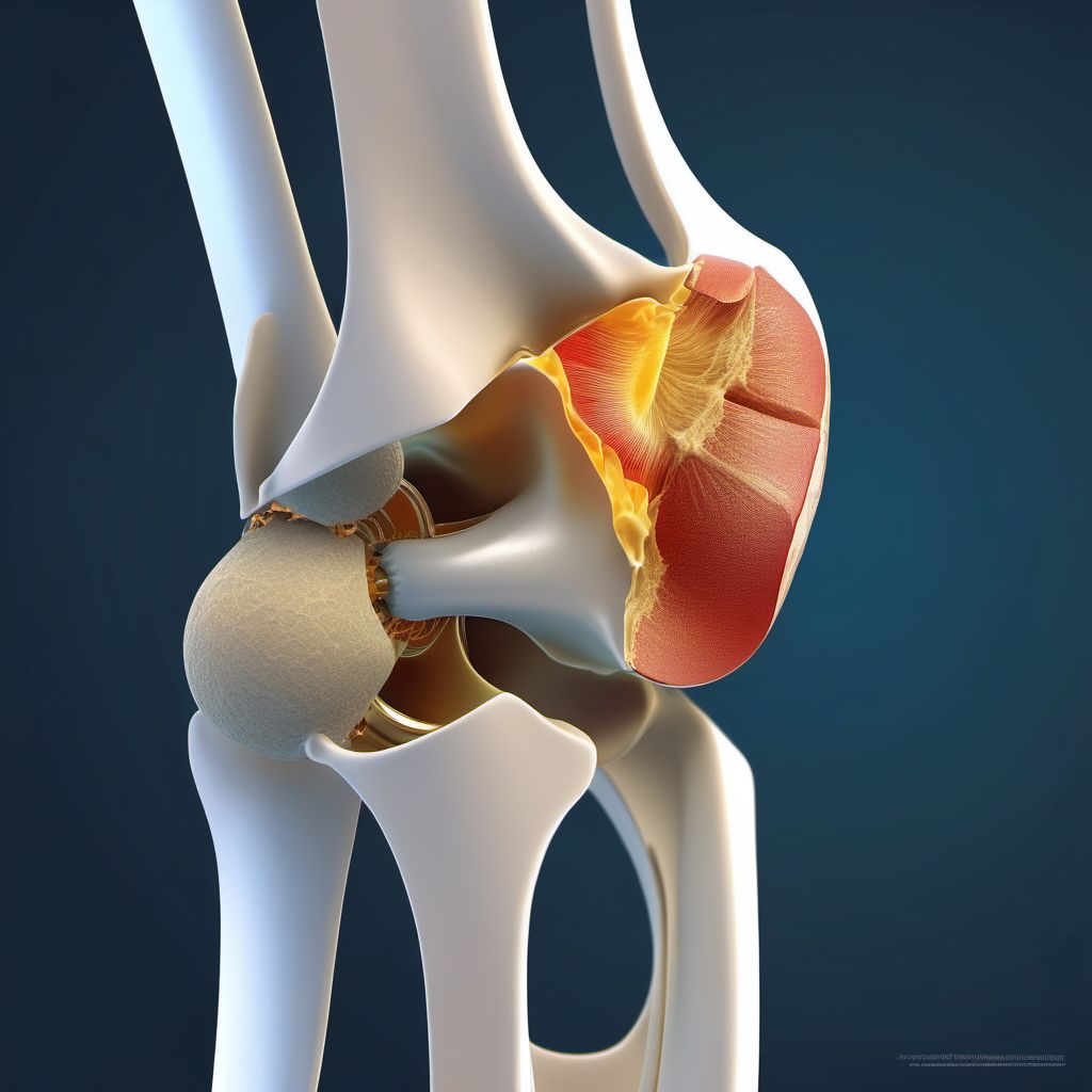 Nondisplaced fracture (avulsion) of medial epicondyle of unspecified humerus digital illustration