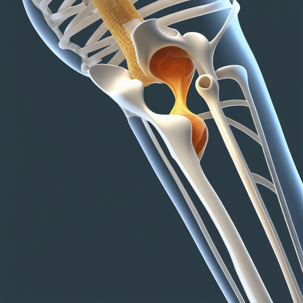 Incarcerated fracture (avulsion) of medial epicondyle of unspecified humerus digital illustration