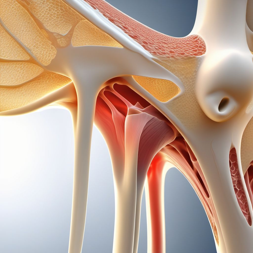 Displaced fracture of lateral condyle of unspecified humerus digital illustration