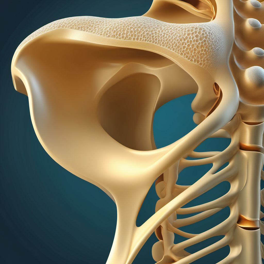 Nondisplaced fracture of lateral condyle of right humerus digital illustration