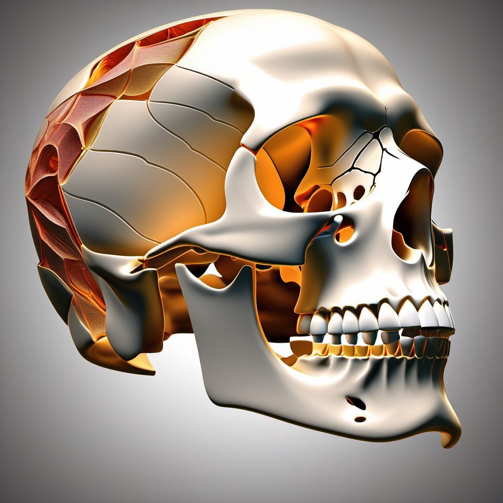 Nondisplaced fracture of lateral condyle of unspecified humerus digital illustration