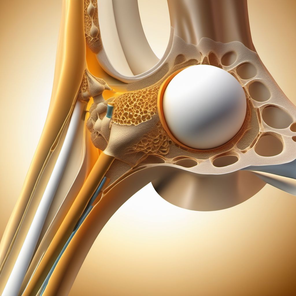 Displaced fracture of medial condyle of unspecified humerus digital illustration