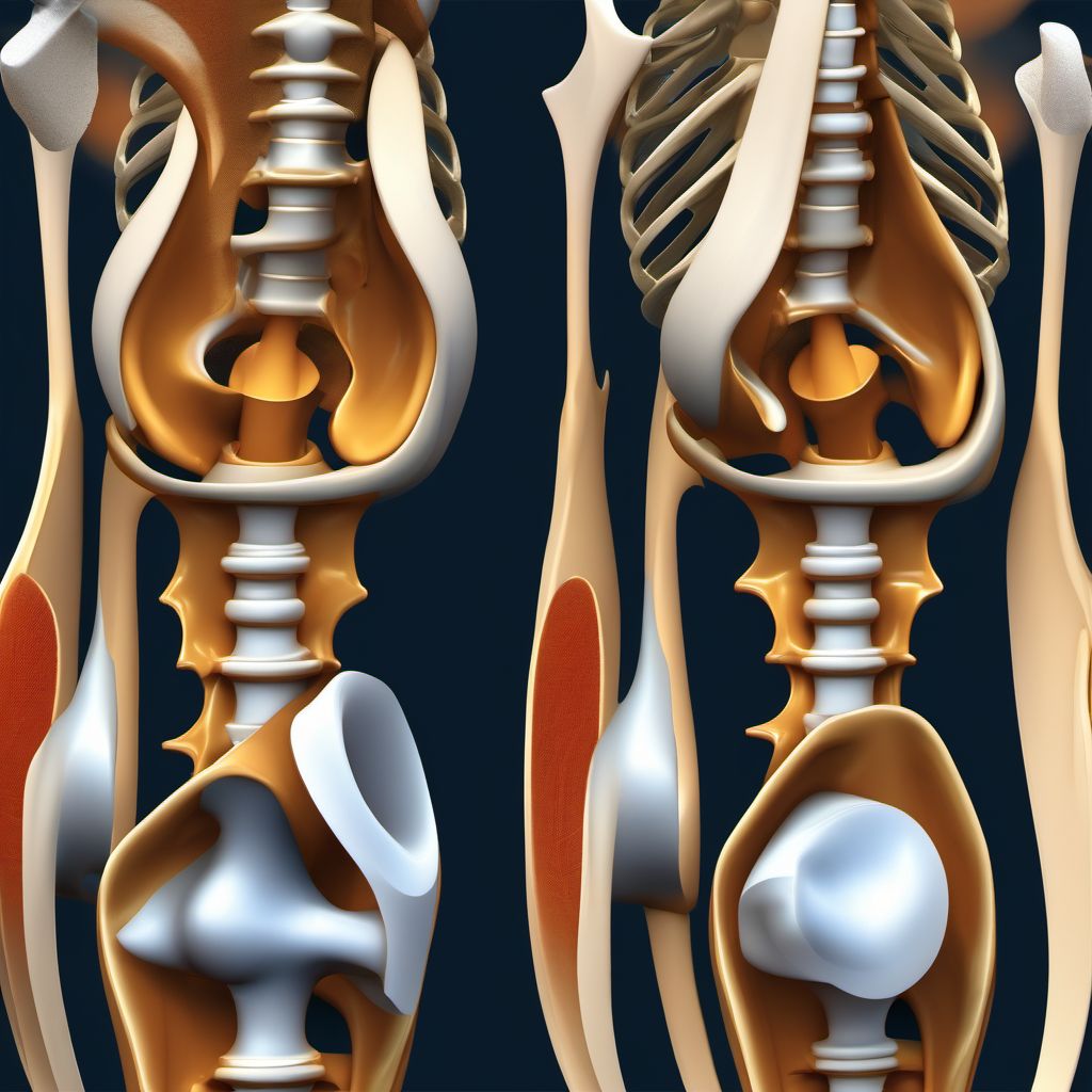 Nondisplaced fracture of medial condyle of unspecified humerus digital illustration