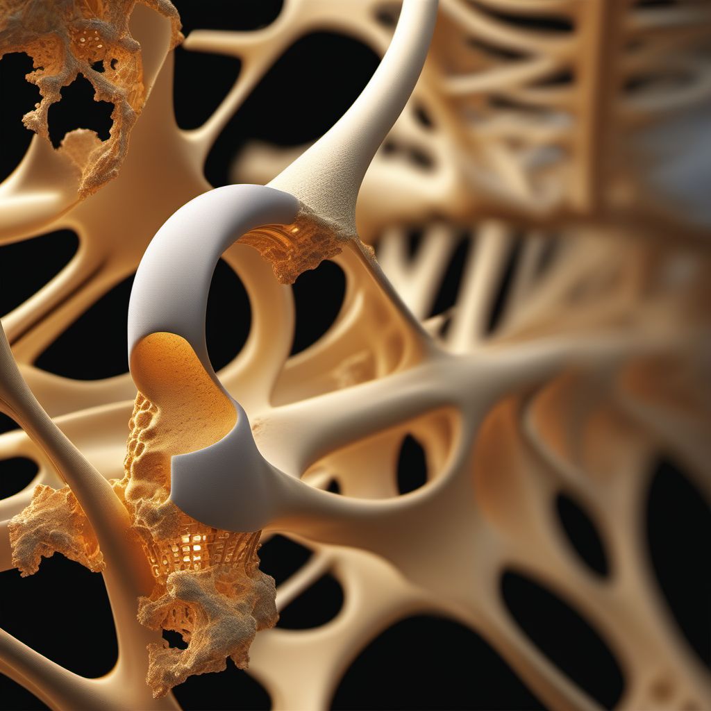 Displaced transcondylar fracture of left humerus digital illustration