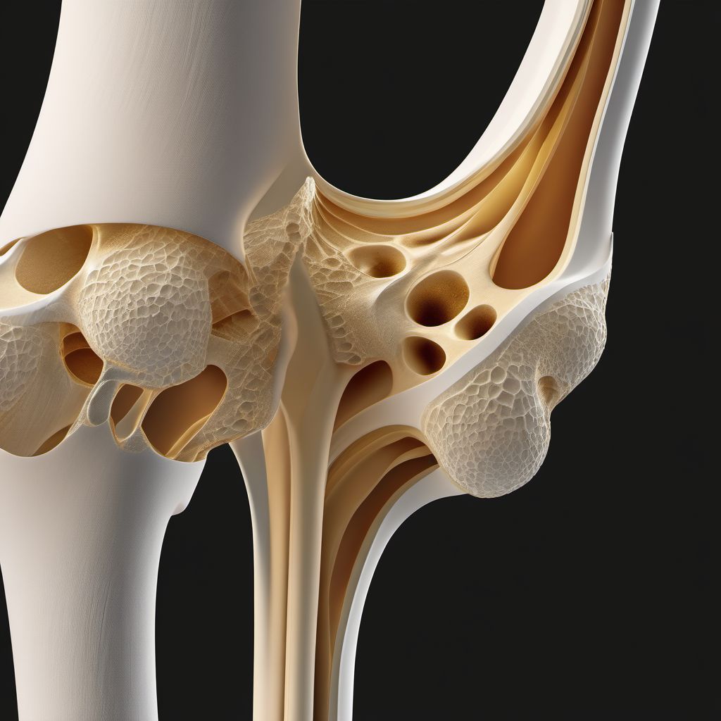 Displaced transcondylar fracture of unspecified humerus digital illustration