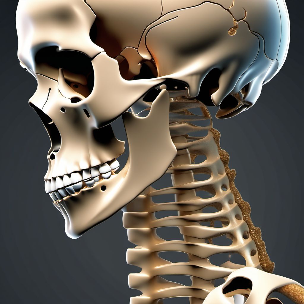 Nondisplaced transcondylar fracture of unspecified humerus digital illustration