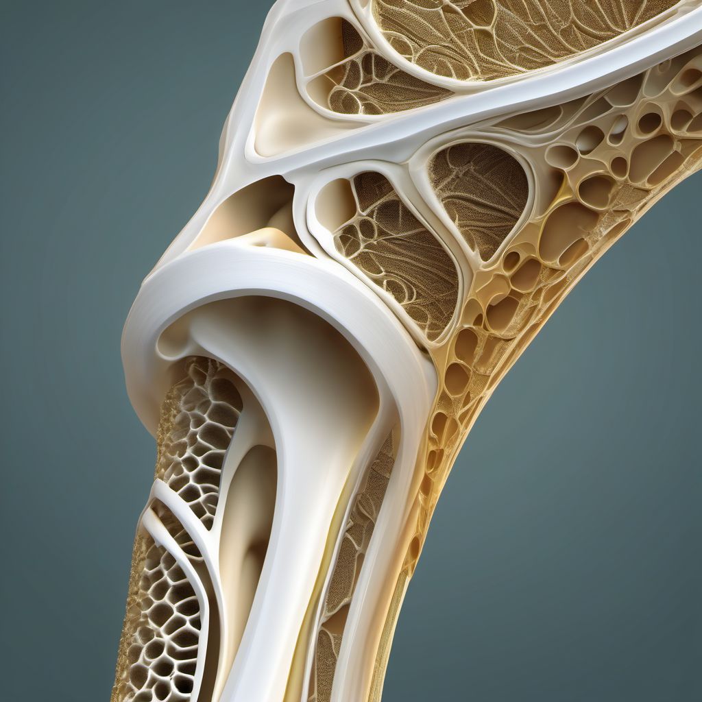 Other displaced fracture of lower end of right humerus digital illustration