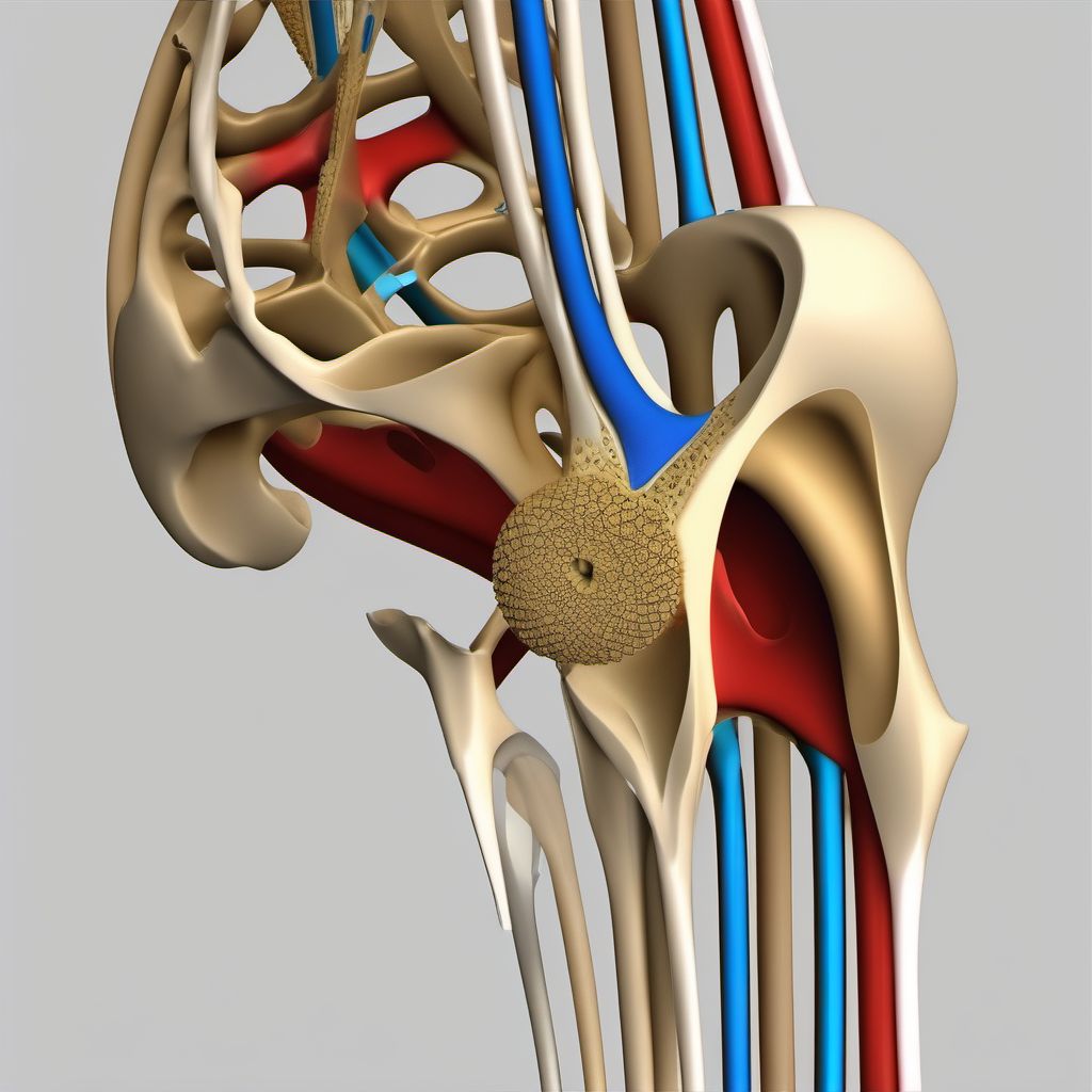 Other nondisplaced fracture of lower end of right humerus digital illustration