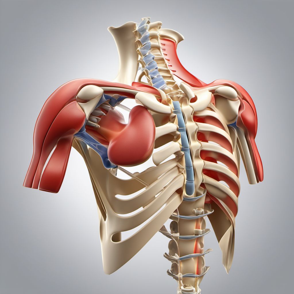 Subluxation and dislocation of shoulder joint digital illustration