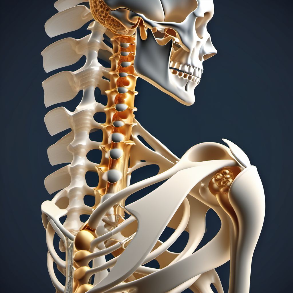 Anterior subluxation and dislocation of humerus digital illustration