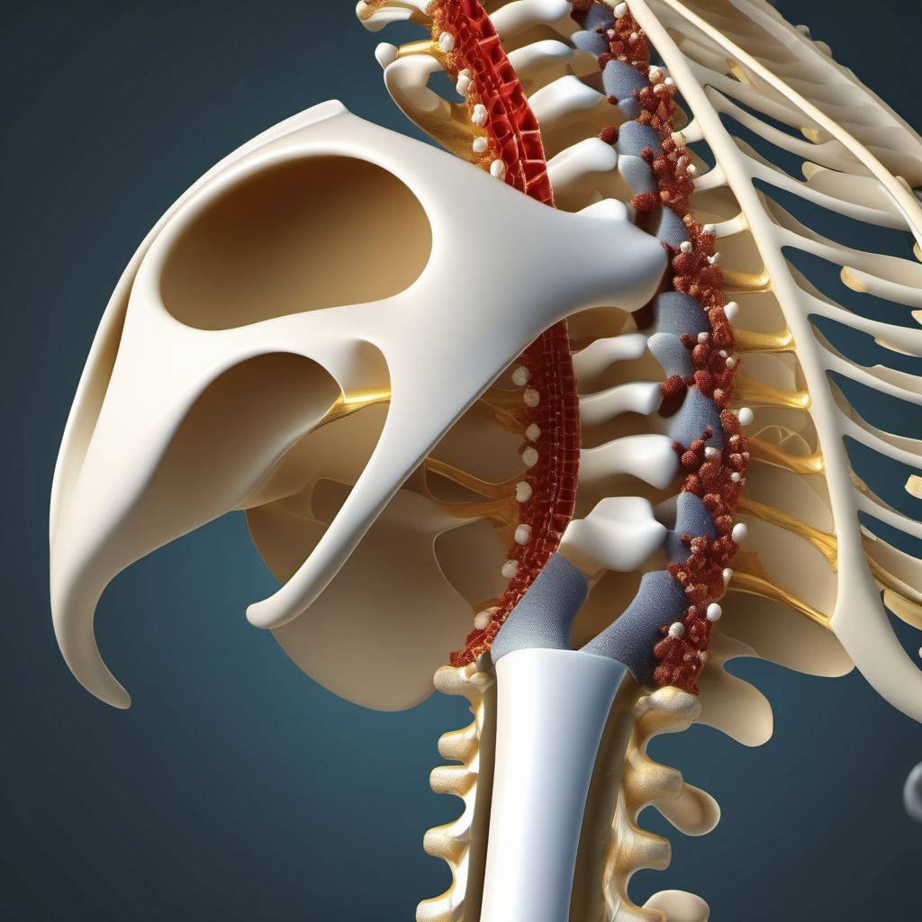 Anterior subluxation of unspecified humerus digital illustration