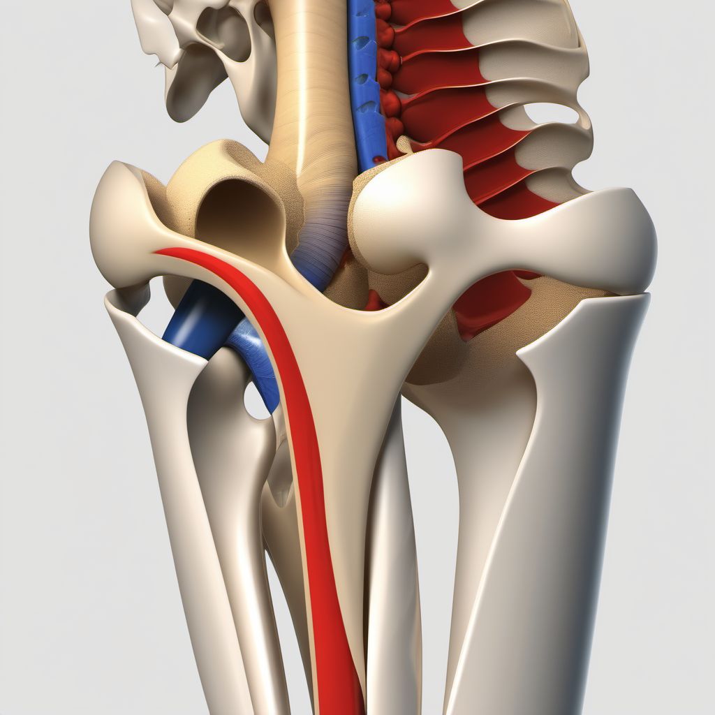 Anterior dislocation of left humerus digital illustration