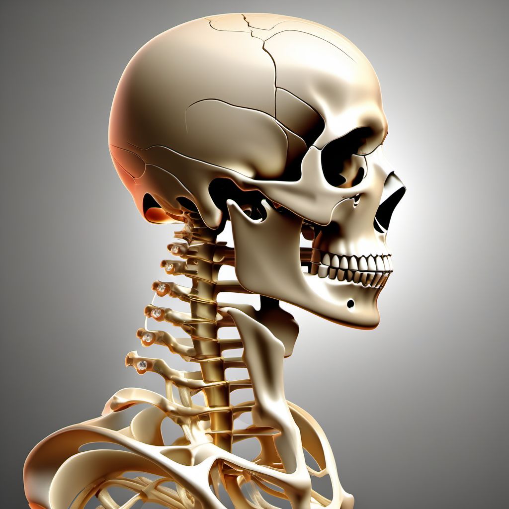 Posterior subluxation of unspecified humerus digital illustration