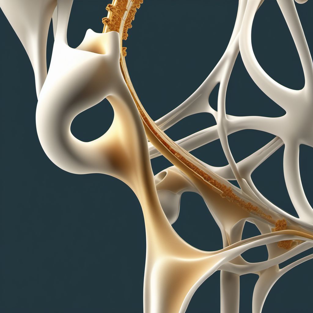 Posterior dislocation of unspecified humerus digital illustration