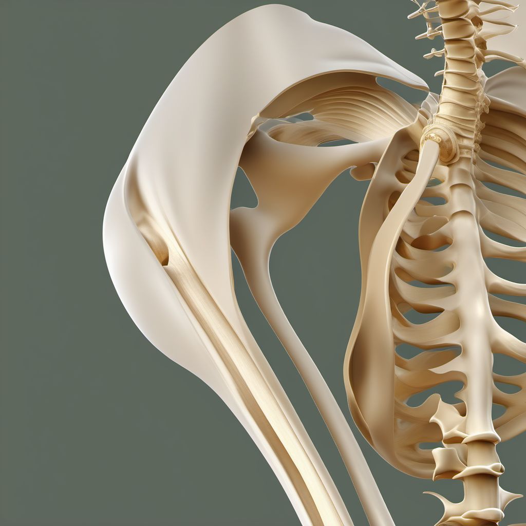 Inferior dislocation of unspecified humerus digital illustration