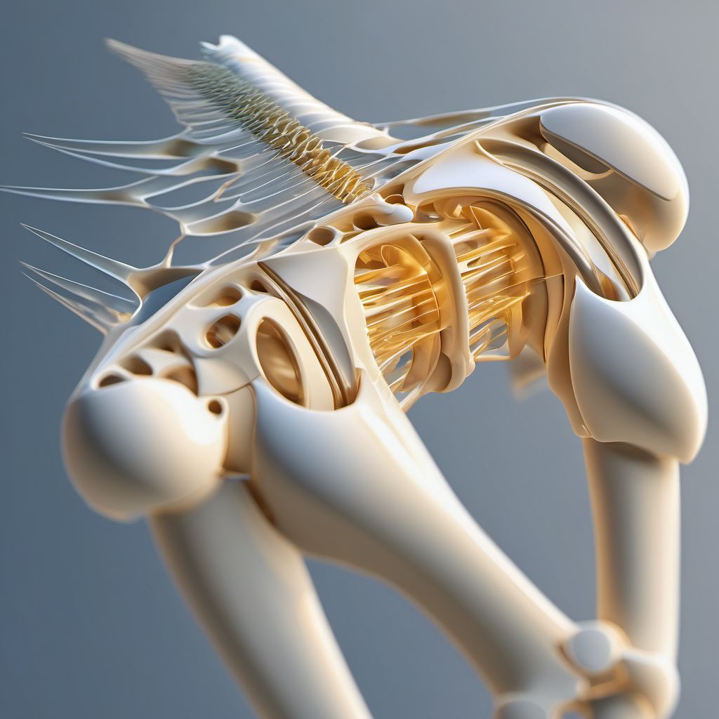 Other subluxation of right shoulder joint digital illustration