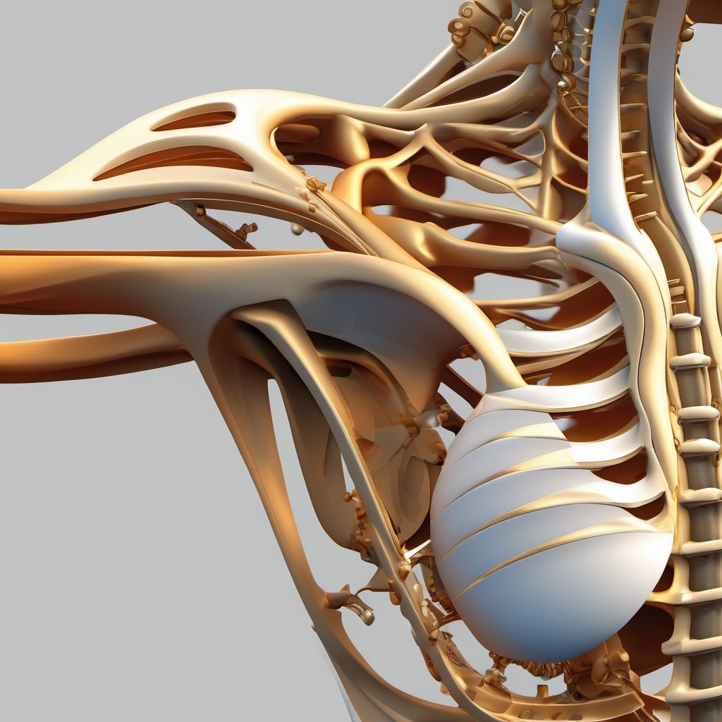 Other subluxation of left shoulder joint digital illustration