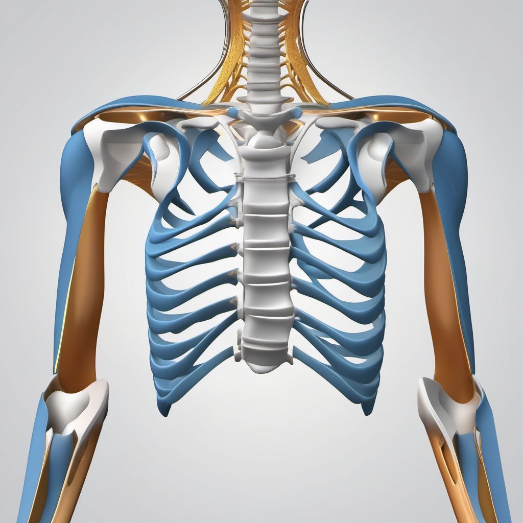 Unspecified dislocation of unspecified acromioclavicular joint digital illustration