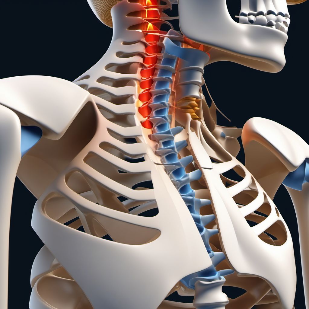 Subluxation of right acromioclavicular joint digital illustration