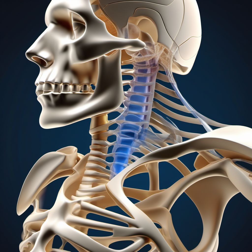 Dislocation of acromioclavicular joint, 100%-200% displacement digital illustration